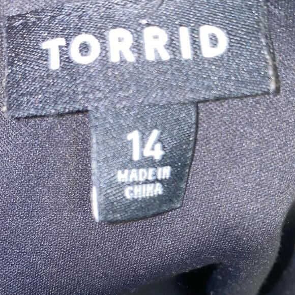 Torrid Tule Skirt Skater Dress Colorblock Sleeveless Pink and Black size 14 - Picture 13 of 13